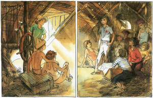 Иллюстрация из книги "Тимур и его команда"