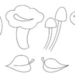 4 гриба и 2 листочка