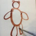 Этап 1 рисования медведя