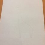 Этап 1 рисования жирафа