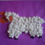 Овца из ватных шариков