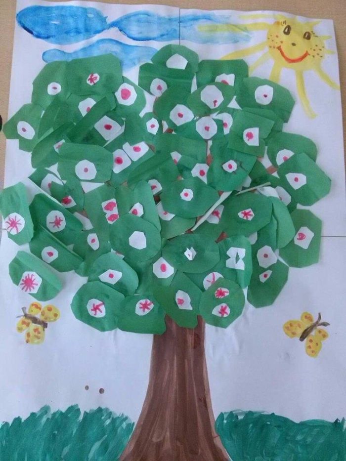 День леса в детском саду подготовительная. Коллективные аппликации в детском саду. Аппликация волшебное дерево. Сказочное дерево. Коллективная работа для дошкольников.
