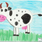 рисунок корова