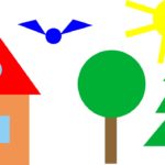Дом, дерево, ёлка, солнце и птица — всё геометрические фигуры