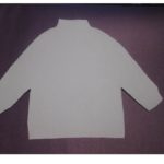 Белая бумажная заготовка-свитер