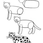 Схема рисования леопарда